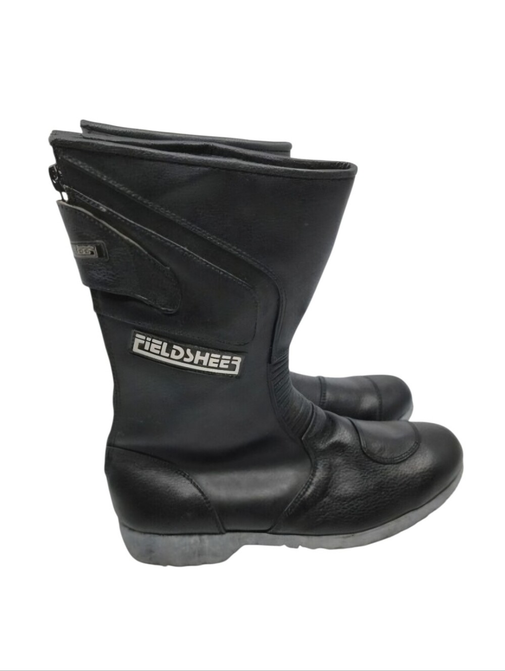 Vintage Fieldsheer Black Leather Motorcycle Biker Moto Boots Women's 7‎